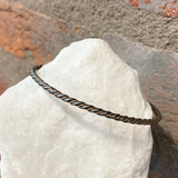 Ara 24kt Gold and Oxidized Sterling Silver Twist Bangle