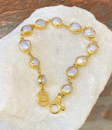 Ara Pearl and 24kt Gold Bracelet