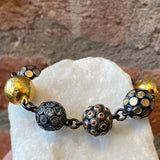 Ara 24kt Gold and Multi-Bead Bracelet