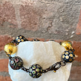 Ara 24kt Gold and Multi-Bead Bracelet