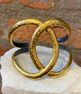 Ara 24kt Gold Double Circle Cuff