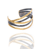 Ara 24kt Gold and Oxidized Sterling Silver Cuff