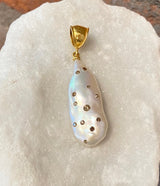 Ara Pearl and Diamond Pendant