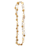 Sliced Diamond and 24kt Gold Long Necklace