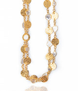 Sliced Diamond and 24kt Gold Long Necklace