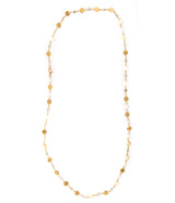 Sliced Diamond and 24kt Gold Long Necklace