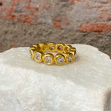 Ara Brilliant Cut Diamond and 24kt Gold Eternity Band