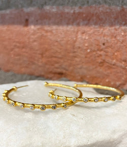Ara 24kt Gold and Diamond 1 3/4