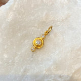 Ara 24kt Gold and Diamond Circle Pendant