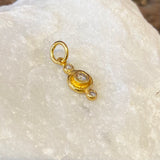 Ara 24kt Gold and Diamond Circle Pendant