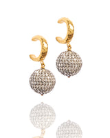 Ara Pave Diamond Ball Dangle Earrings