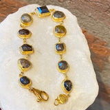 Ara Raw Diamond and 24kt Gold Bracelet