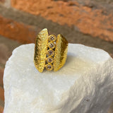 Ara 5 Diamond and 24kt Gold Assymetrical Ring
