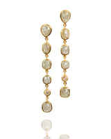 Ara Raw Diamond and 24kt Gold Dangle Earrings
