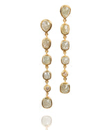 Ara Raw Diamond and 24kt Gold Dangle Earrings