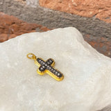Ara 24kt Gold and Diamond Cross Pendant