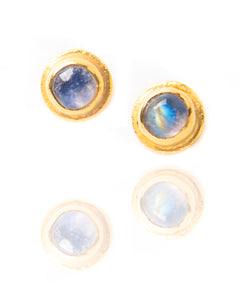 Ara Moonstone and 24kt Gold Post Earrings