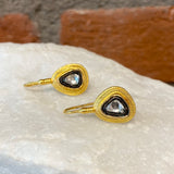 Ara White Sapphire and 24kt Gold Tear Drop Earrings