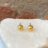 Ara 24kt Gold Small Round Post Earrings