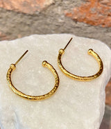 Ara 24kt Gold 7/8" Hoop Earrings