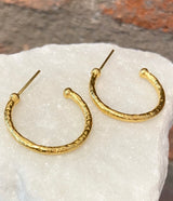 Ara 24kt Gold 1 1/4" Hoop Earrings