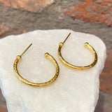 Ara 24kt Gold 1 1/4" Hoop Earrings