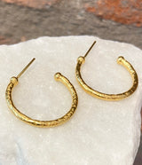 Ara 24kt Gold 7/8" Hoop Earrings