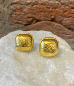 Ara 24kt Gold Square Stud Earrings