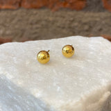 Ara Half Ball 24kt Gold Post Earrings