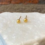 Ara 24k Gold Mini Round Post Earrings