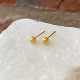 Ara 24k Gold Mini Round Post Earrings