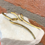 Ara 24kt Gold and Oxidized Silver Swirl Earrings