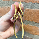 Ara 24kt Gold and Oxidized Silver Swirl Earrings