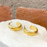 Ara 24kt Gold 1 1/8" Diameter Hoop Earrings