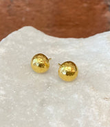 Ara 24kt Gold Half-Ball Post Earrings 3/8" Diameter