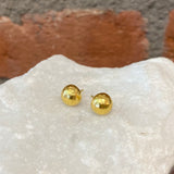 Ara 24kt Gold Half-Ball Post Earrings 3/8" Diameter