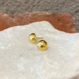 Ara 24kt Gold Half-Ball Post Earrings 3/8" Diameter