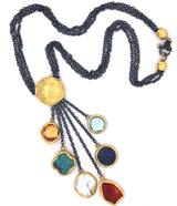 Ara Multi-Stone Tassle Necklace