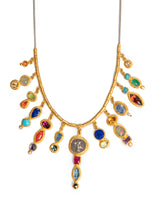 Ara Semi-Precious Stone and 24kt Gold Statement Necklace