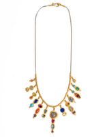 Ara Semi-Precious Stone and 24kt Gold Statement Necklace