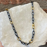 Ara 24kt Gold and Oxidized Silver Chain