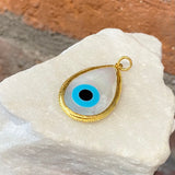Ara Mother of Pearl and 24kt Gold Tear Drop Pendant
