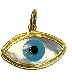 Ara 24k Mother of Pearl Eye Pendant