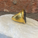 Ara Silver Coin Replica and 24kt Gold Ring