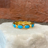 Ara Turquoise and 24kt Gold Eternity Band
