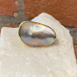 Ara Mabe Pearl and 24kt Gold Ring