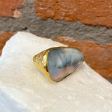 Ara Mabe Pearl and 24kt Gold Ring