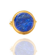 Ara Lapis and 24kt Gold Circle Ring