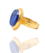 Ara Lapis and 24kt Gold Circle Ring