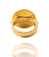 Ara Lapis and 24kt Gold Circle Ring